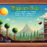 Vintage-style Terraria featured image for a blog post about uncovering the lore behind the game's characters and world.