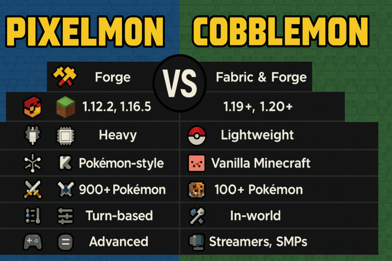 Pixelmon Element Pixelmon vs Cobblemon: A Comparison for Pokémon Fans | GGServers Blog