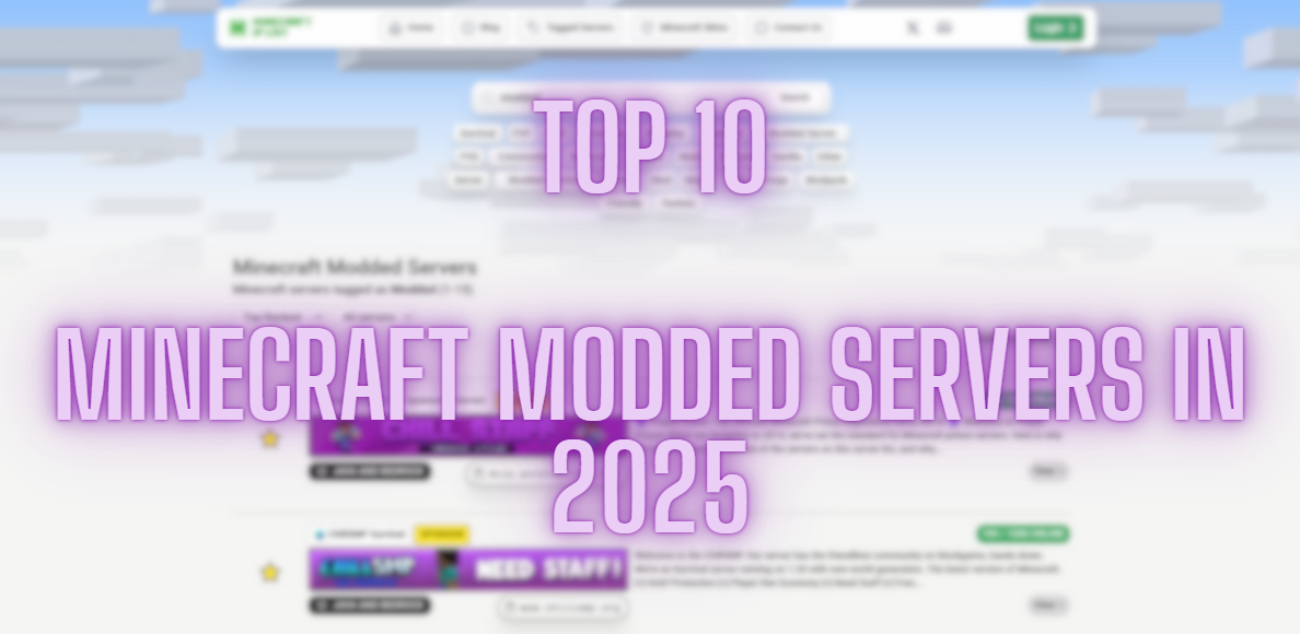 Top 10 Minecraft Modded Servers in 2025