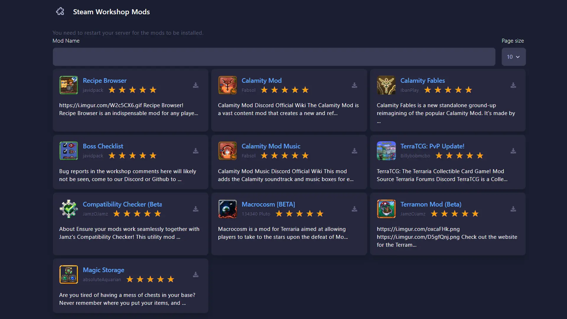 Steam Workshop – GGServers Panel Feature