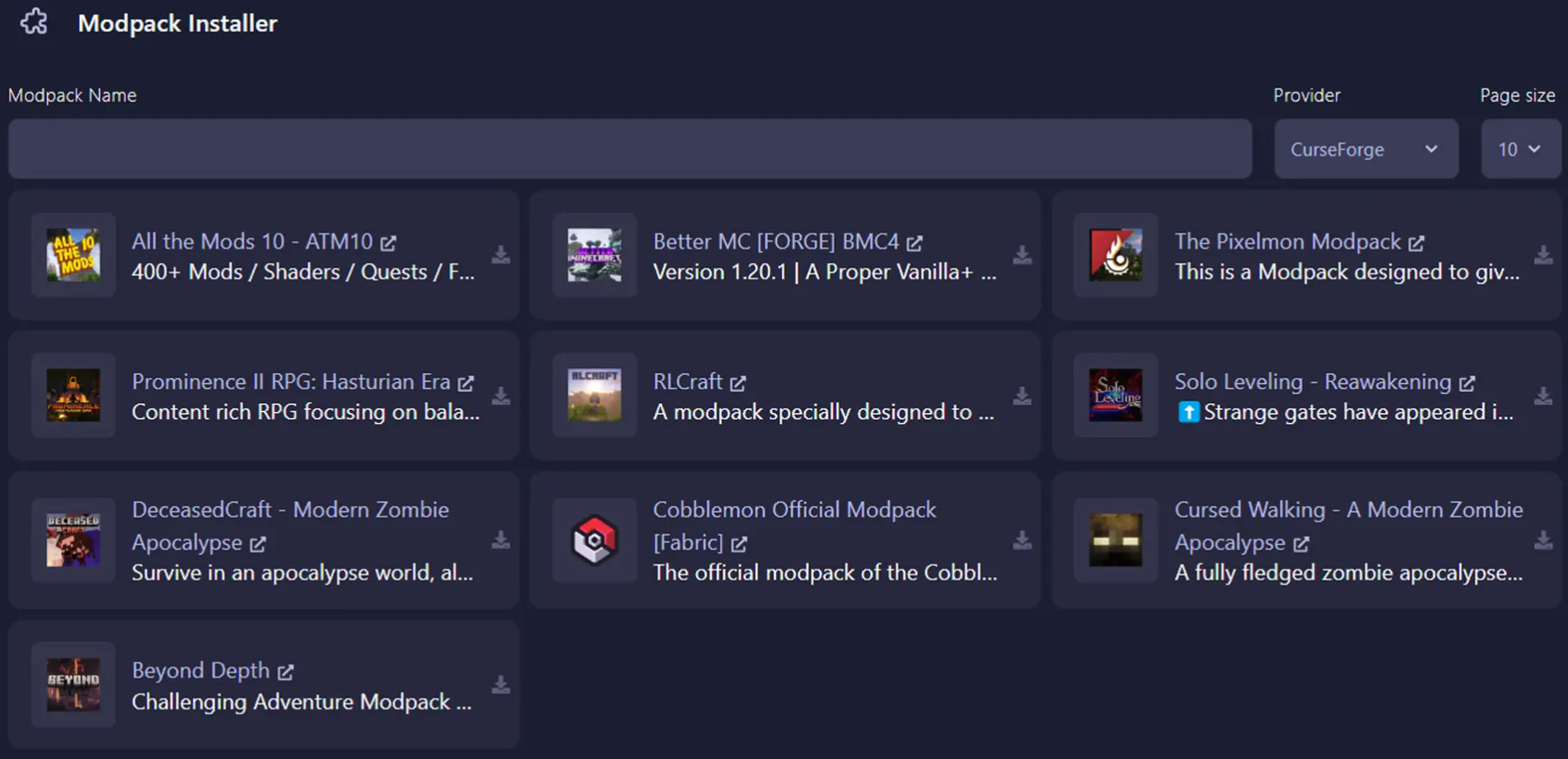 Automatic Mod & Modpack Installation &ndash; GGServers Panel Feature