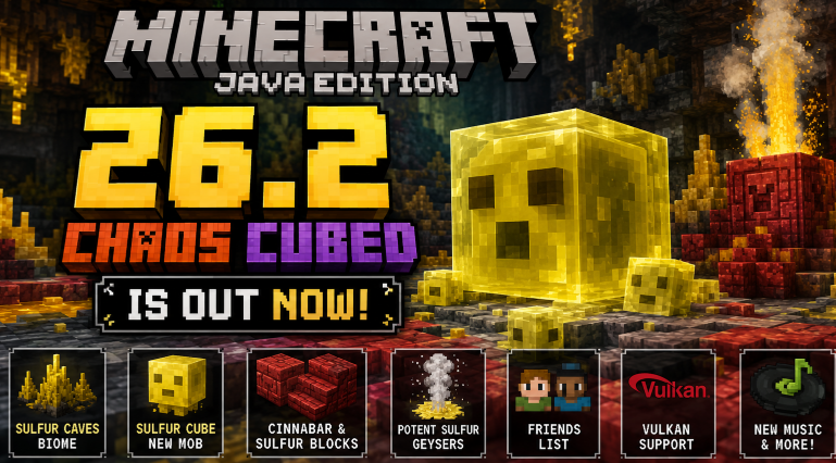 Minecraft Java Edition 26.2 Is Officially Live: Play Chaos Cubed Today on GGServers