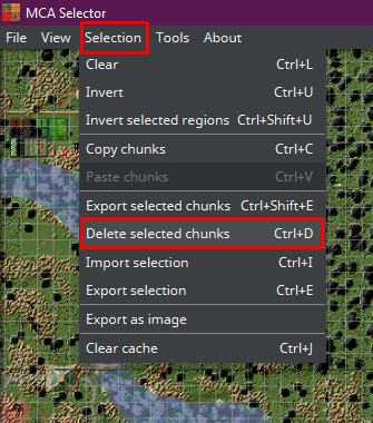 Delete selected chunks