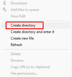 Create directory