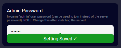 Admin Password