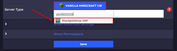 Choose PocketMine-MP