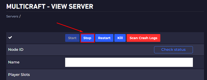 Stop Server