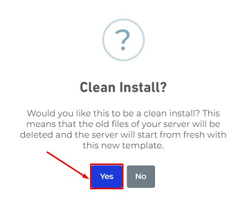 Do you want to do a clean install?