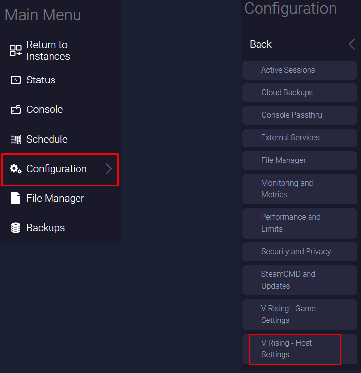 V Rising - Host Settings