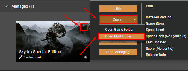 Open Mods Folder