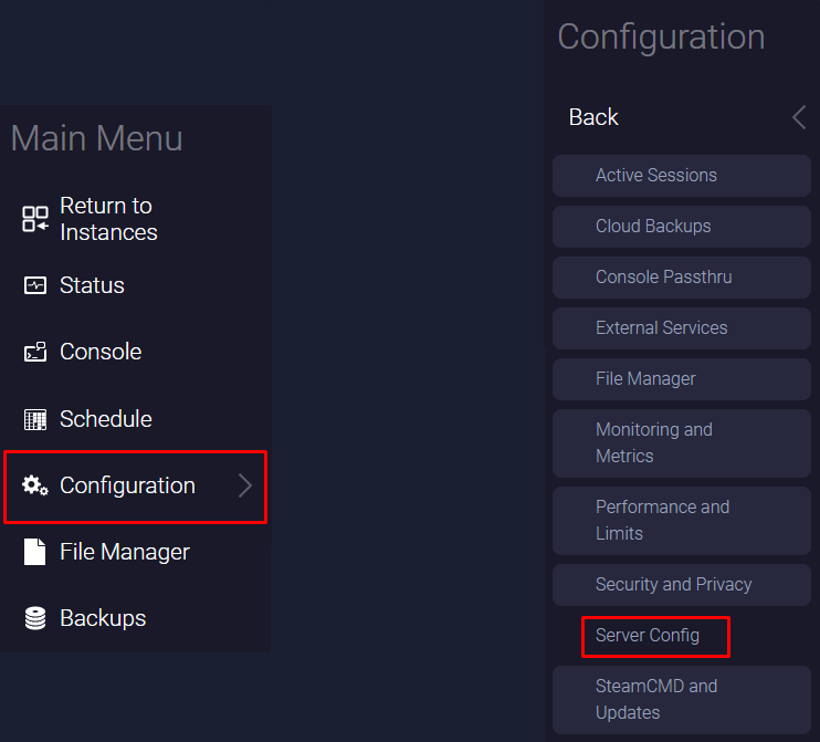 Server Config