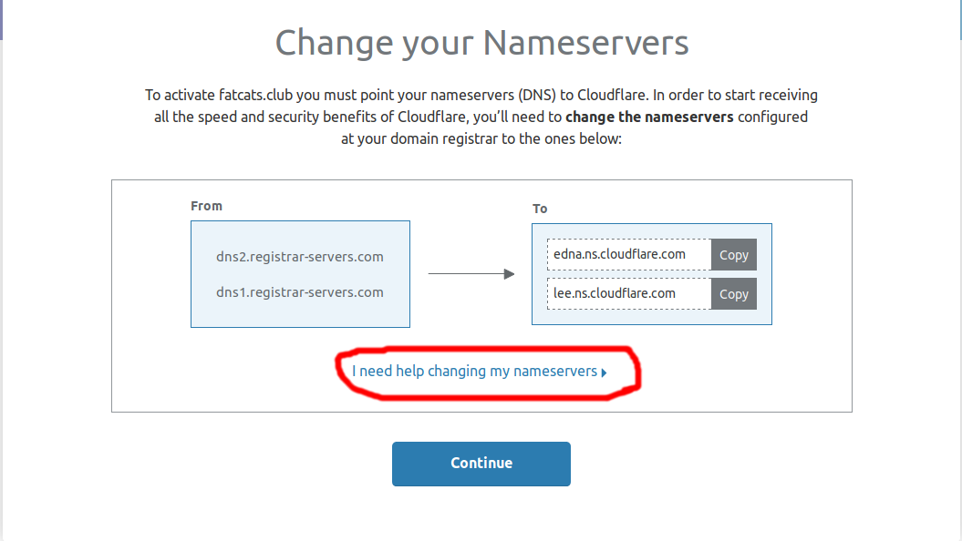 Change Your Nameservers