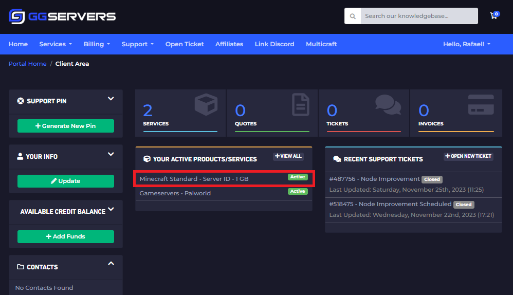 How to Access and Use Your New GGServers Panel