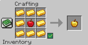 How to craft a Golden Apple in Minecraft GGServers