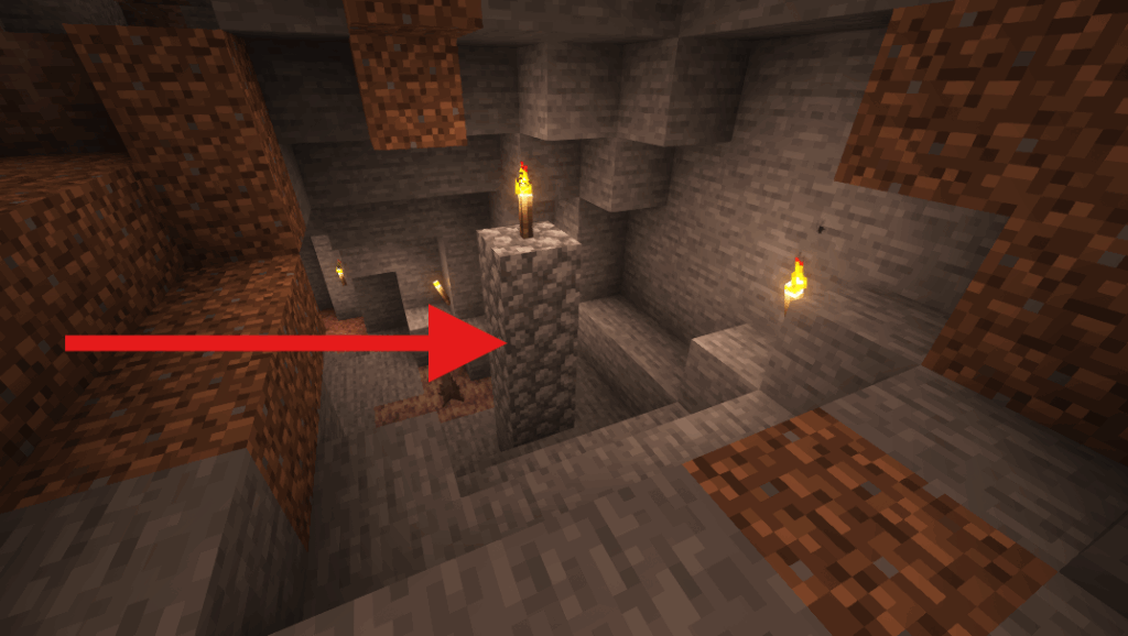 Avoid getting lost inside caves with cobblestone pillar Minecraft GGServers