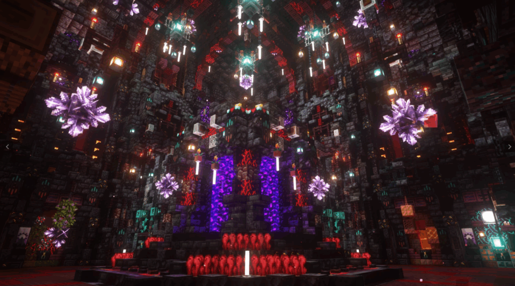 Medieval Fantasy Nether Hub with full Interior - WDL