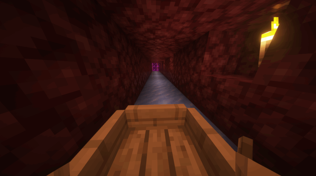 Ice path in nether Minecraft