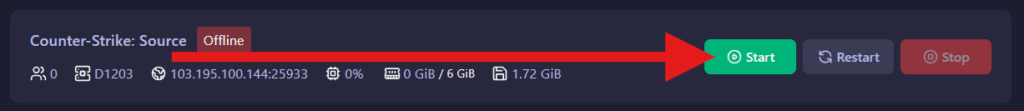 Starting your Counter Strike Source server