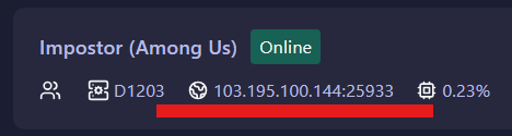 click to copy the server ip