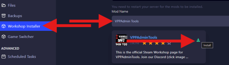 How to Install VPPAdminTools on a DayZ Server - GGServers Knowledgebase