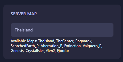 ARK Map Selection GGServers