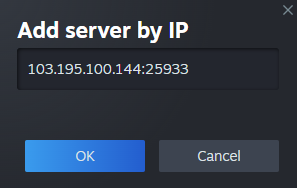 Paste ARK server IP