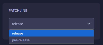 Changing the Patchline version on a Hytale server