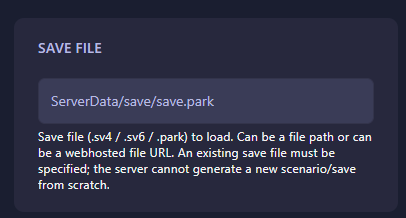 Change Save File in OpenRCT2 settings