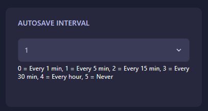 Autosave Interval setting in OpenRCT2