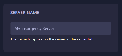 Editing the Insurgency Server Name field