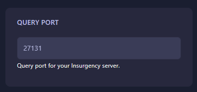 Locating the Query Port field