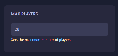 Changing the Max Players value