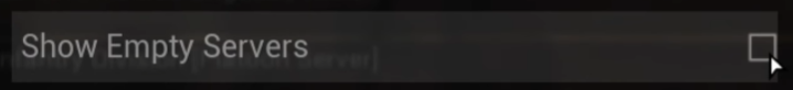 Enabling show empty servers filter