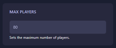 Changing the Max Players field in GGServers panel
