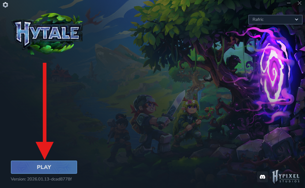 Hytale Launcher play button