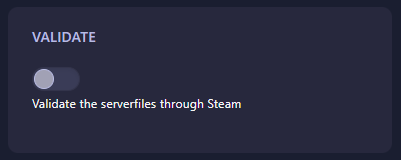 Enabling Validate Files Enshrouded