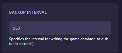 Set Backup Interval Soulmask Server