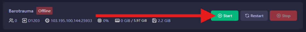 Start Barotrauma Server
