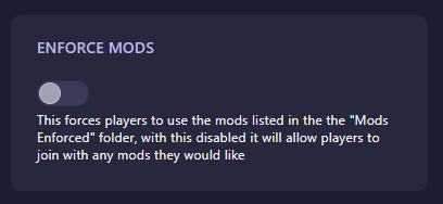 RimWorld Enforce Mods Setting