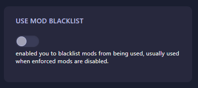 RimWorld Use Mod Blacklist Setting