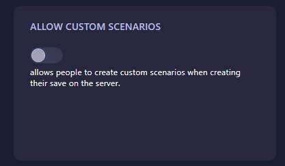 RimWorld Allow Custom Scenarios Setting
