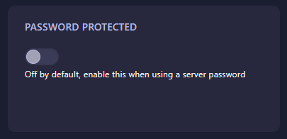 Enable Password Protection