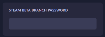 Change Steam Beta Branch Password