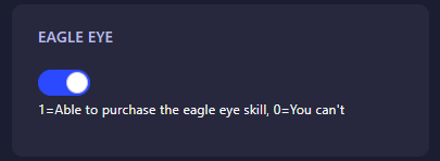 Configuring Eagle Eye settings in HumanitZ
