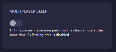 Configuring Multiplayer Sleep settings in HumanitZ